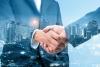 Business development shaking hands