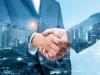Business development shaking hands