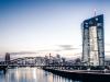 ECB building with Frankfurt skyline