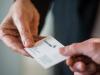 Exchanging business cards
